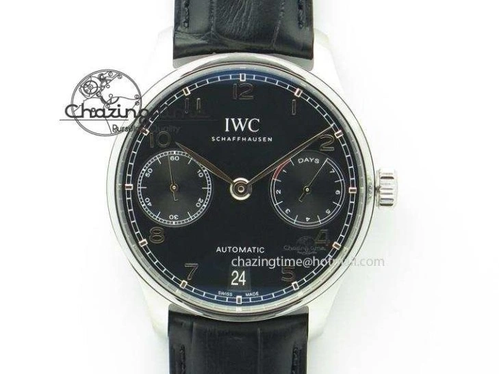 MIROTIME 0501 Sustainable Portuguese IW545408 White Dial ZF 1:1 Best Edition On Dark Blue Leather Strap 7335
